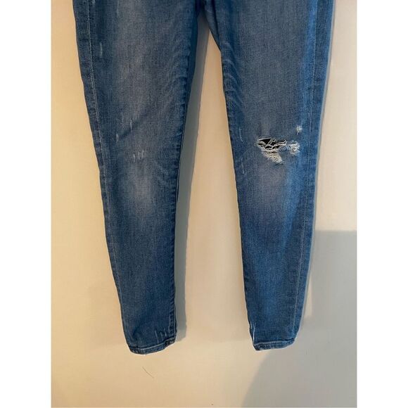 LOFT Women’s Size 26/2P High Rise Distressed Skinny Jeans Light Wash Denim - Picture 3 of 6